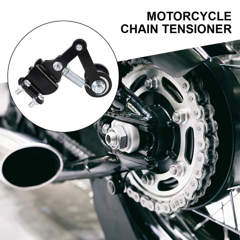Universal Motorcycle Chain Tensioner Suitable for Dirt Bikes ATVs Beach Buggies Extreme Riding Conditions Aluminum Alloy