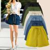 Women's Summer Thin Loose Large Size Elastic Waist High Waist Casual Shorts