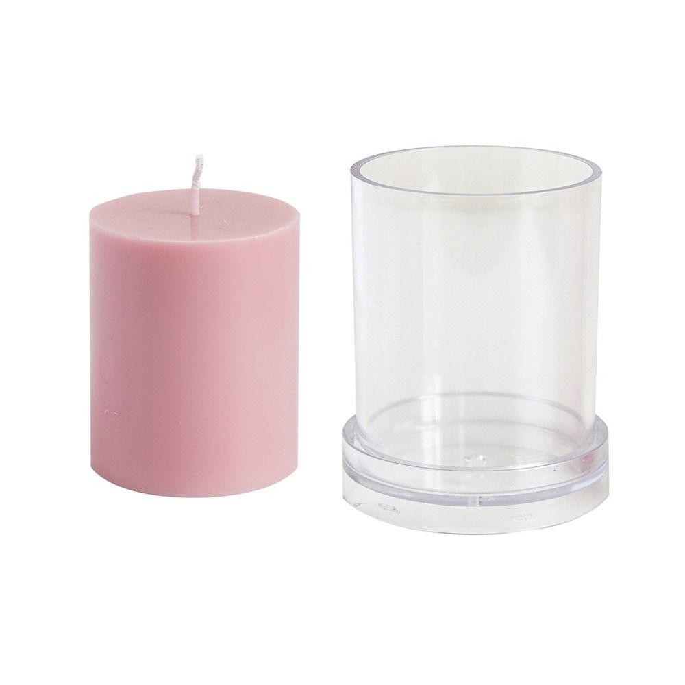Supplies Party Clay Tools Clear Plastic Cylindrical Candle Mould Cake Decoration Church Soap Molds