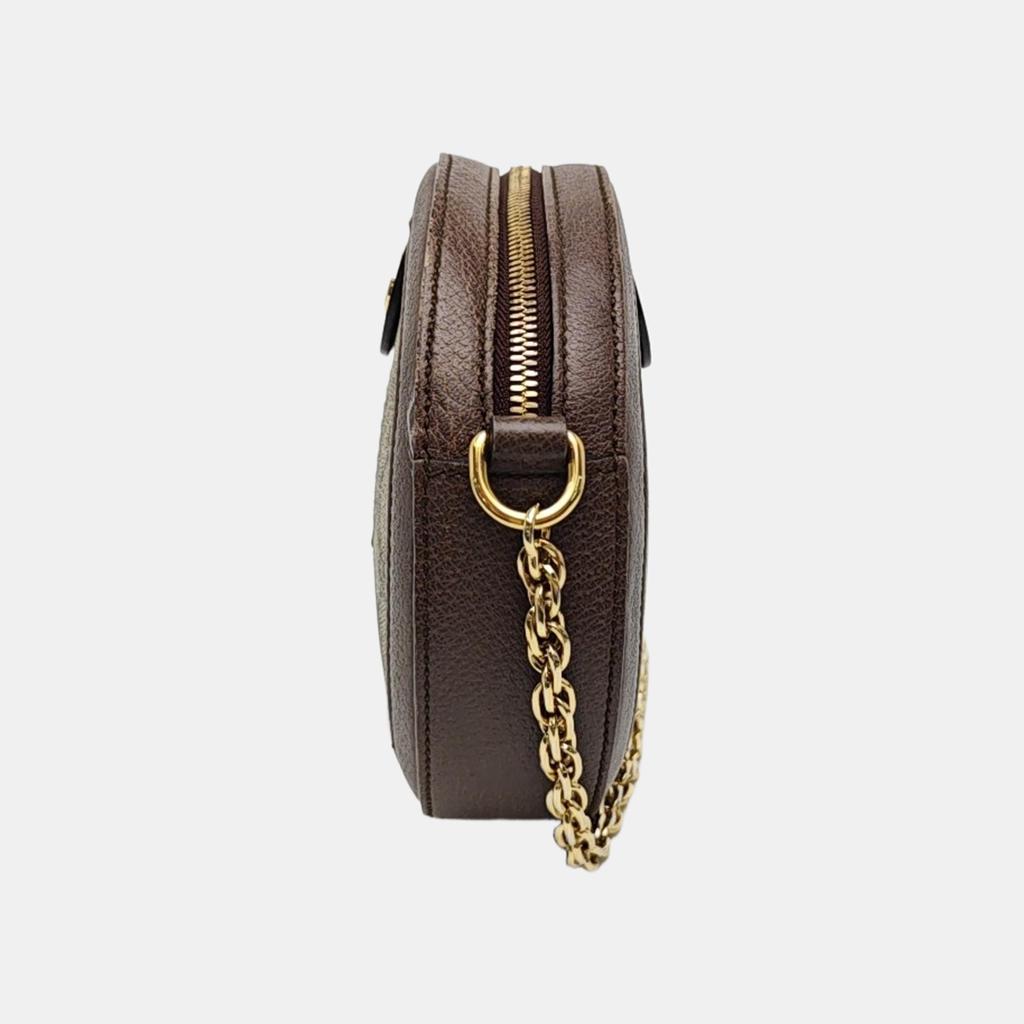 [Pre-Owned] Gucci Ophidia GG Mini Round Bag 'Beige' - Very Good #16OF7P3