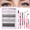 Single Cluster Diy360 Cluster Large Capacity Oblique Flying False Eyelashes Dense Simulation 5-16Mm Eyelashes