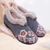 Warm Ethnic Style Embroidered Cotton Shoes – Soft-Soled Fur-Lined Comfort for Middle-Aged & Elderly