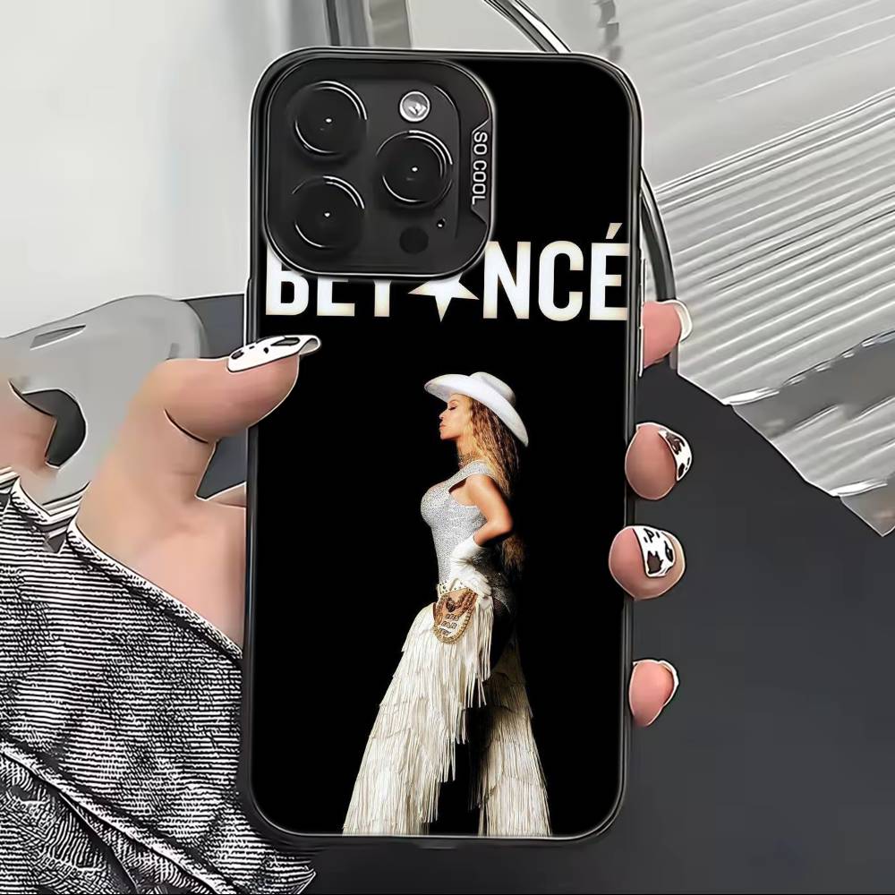 Singer B-Beyonce Phone Case For iPhone 17,16,15,14,13,12,11 Plus,Pro Max,XS,Colored Silver Plated Inside Cover