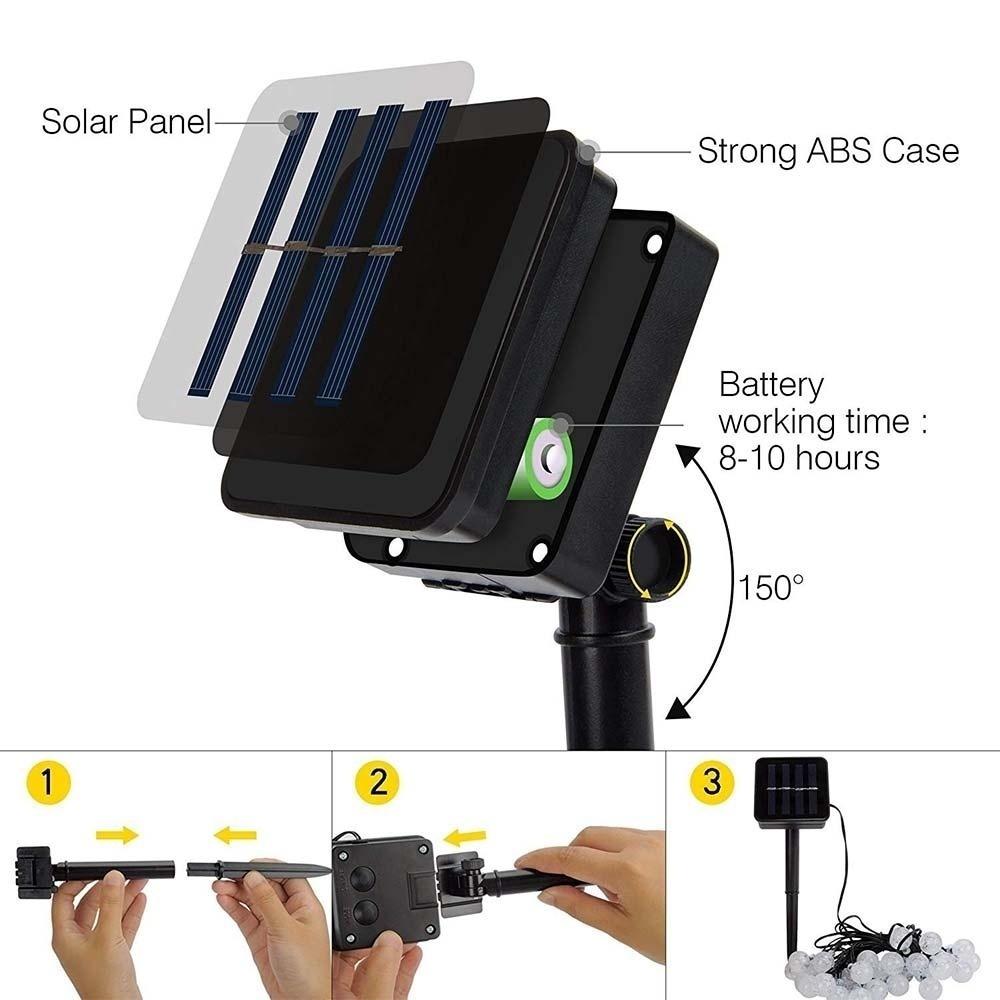 Солнечная гирлянда, глобус, уличный светодиодный светильник на солнечной энергии, водонепроницаемая солнечная пейзажная лампа, освещение для сада, патио, газона, двора, декор
