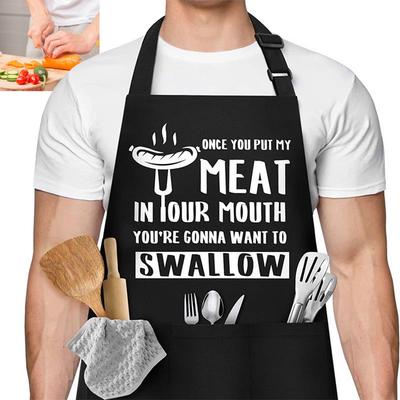 Удобный регулируемый шейный фартук для барбекю, идеально подходящий для домашних поваров и мастеров гриля