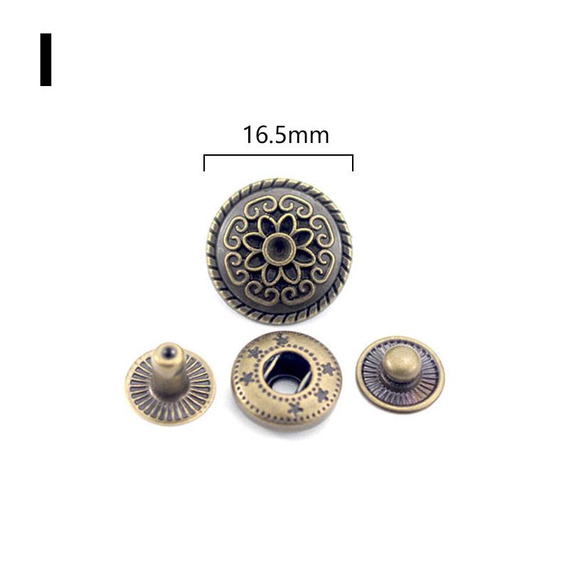 10 комплектов кожаных кнопок для рукоделия, застежек, медных кнопок, швейных аксессуаров для одежды своими руками