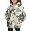 Girls' Hooded Tie- Sweatshirt - Pullover Print Top