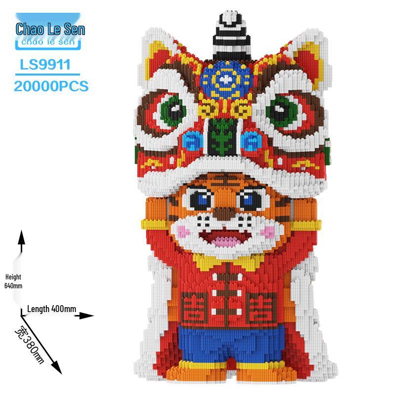 2024 Год Дракона Си Фу 3D Пазл Дракон Конструктор Игрушка - Декор для Гостиной и Подарок для Мальчиков и Девочек