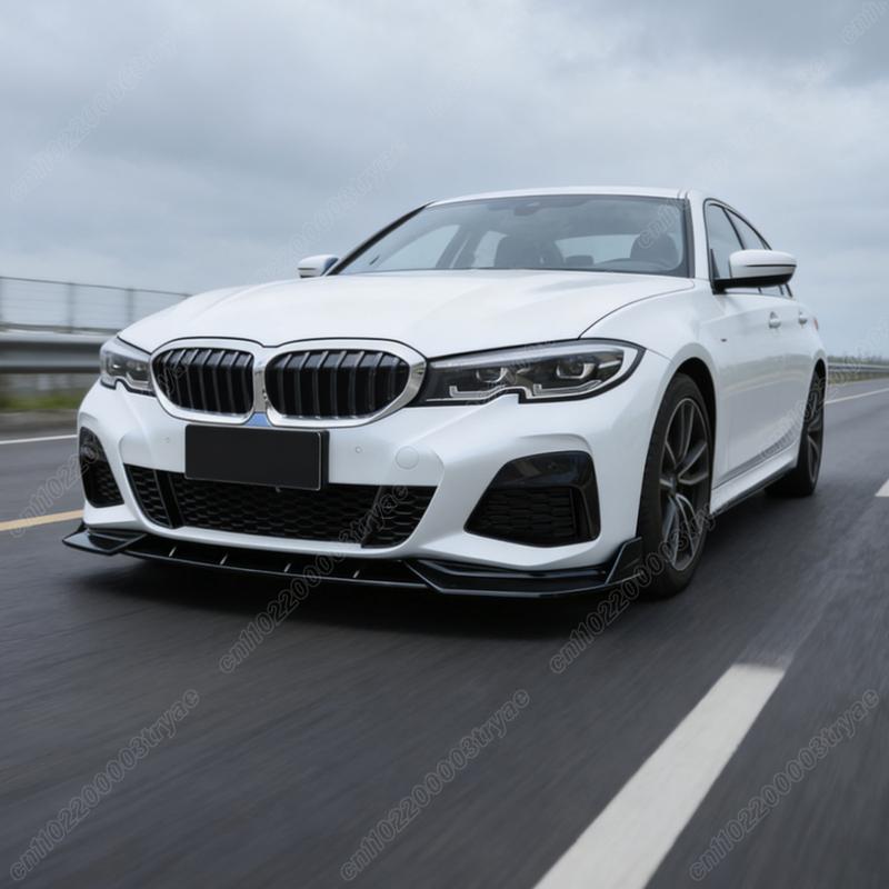 For BMW 3 Series M Sport G20 G21 G28 2019 2020 2021 2022 Front Bumper Spoiler Splitter Lip 3-section Front Shovel Modification