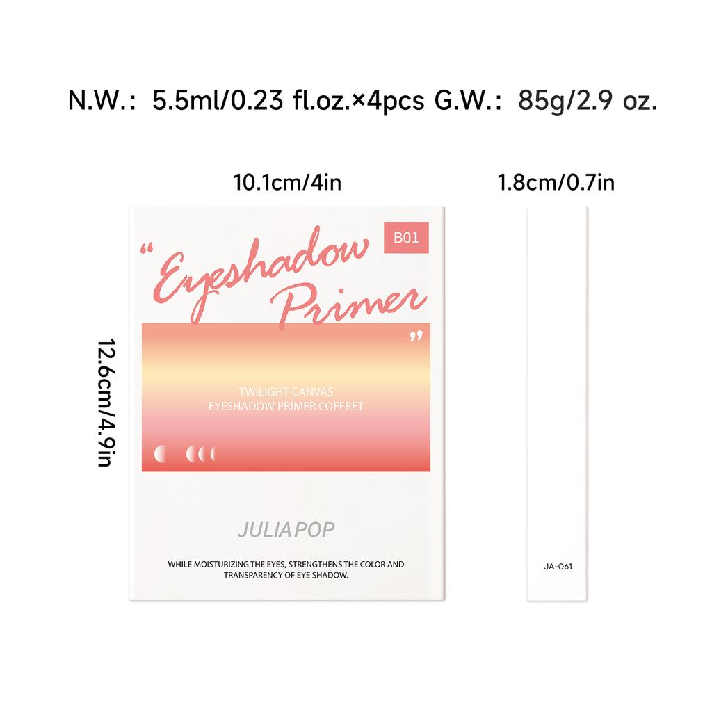 Matte Eyeshadow Primer 4 Colour Set Colour Primer Crouching Waterproof Eyeshadow Matte Showcase