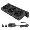 Aquarium Cooling Fan 2 Wind Speeds Adjustable Silent Energy Saving 3 Heads Aquarium Chillers for