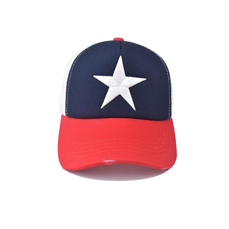 Горячая Распродажа Унисекс Регулируемая Сетчатая Кепка Повседневная Простая Вышивка Пятизвездочный Хлопок Бейсболка Летняя Кепка Дальнобойщика Для Женщин И Мужчин