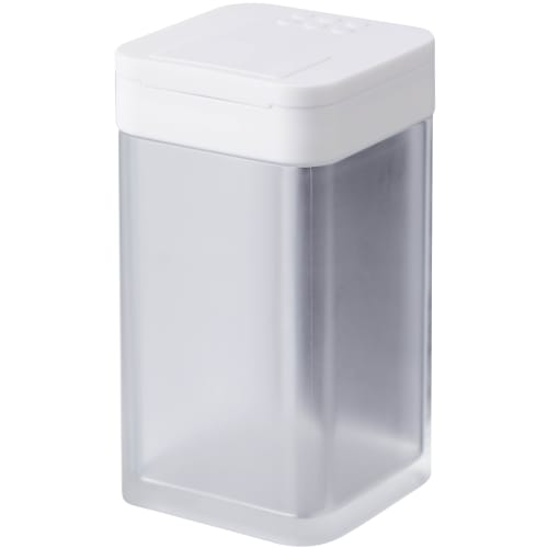 Yamazaki Magnetic Flour & Spice Bottle Tower, White, Approx. W5.8 X D6 X H10.5cm, Tower Condiment Container with Sliding Closure and Adjustable Portio