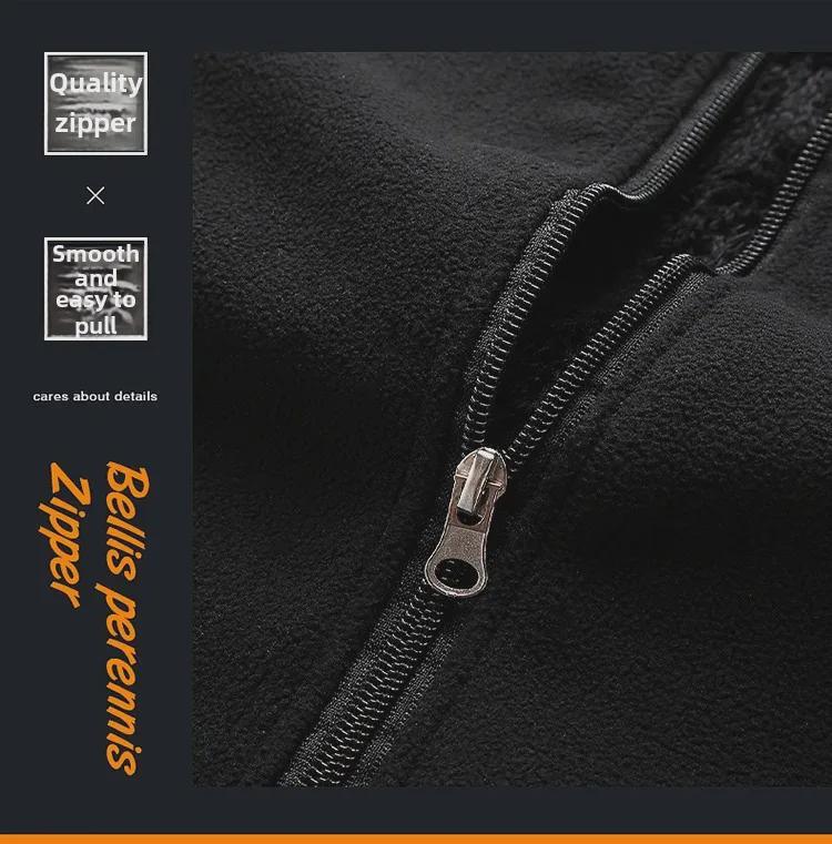 Мужской большой зимний флисовый спортивный жилет - теплый жилет больших размеров для людей среднего и пожилого возраста