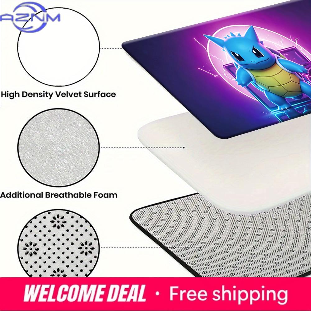 Neon Style Squirtle Print Non-Slip Floor Mat Doormat