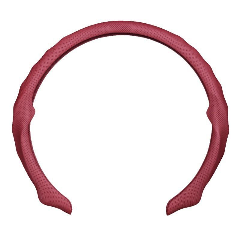 Universal 38cm Steering Wheel Cover Sport Style Microsuede Perforated Nappa Leather Anti-Slip Grip All Car Models Four