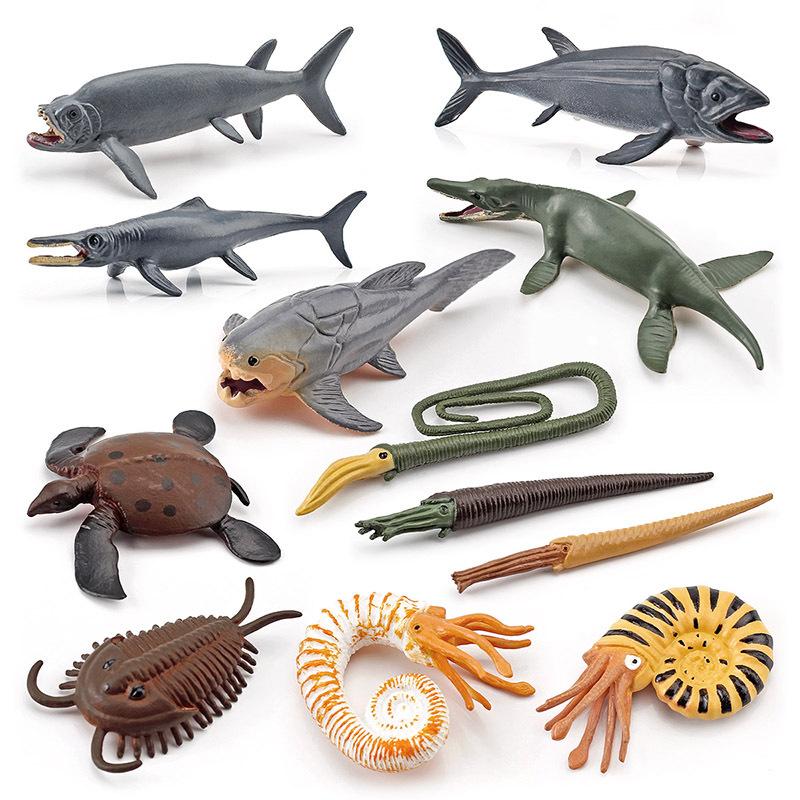 Simulated Marine Prehistoric Animal Mini Model Set Static Desktop Decoration Ornament Toy Export