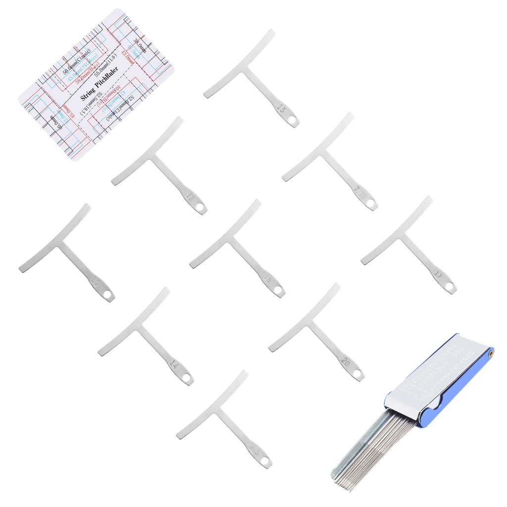 Luthier Tools Radius Gauge String Gauge Ruler Measuring Tool for Guitar Bass Repairing Maintenance