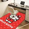 Office Rug Hello Kitty, Red Heart Anti-Slip Rug, Machine Washable for Living Room, Bedroom, Office, Multiple Sizes, Bedroom Mat, Decorative Mat, Durab