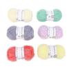 6 рулонов пряжи Scrubby Sparkle Pastel Glitter для вязания крючком кухонного полотенца, ручной вязки сумки для кукол с крокодилом