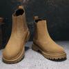 Итальянский бренд Мужские ботинки челси из натуральной кожи Повседневные высокие ботинки Нескользящие ботильоны Универсальные уличные модные классические ботинки