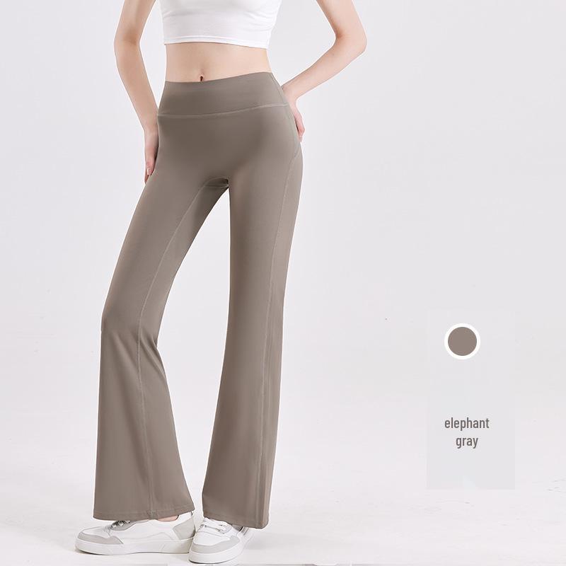 Брюки для йоги с микроклешем и высокой талией - Женские утягивающие, подтягивающие бедра, быстросохнущие фитнес-леггинсы бесшовного дизайна