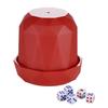 1 Set Dice Cup with Base 5 Dot Dice Heavy Duty Manual Shaker Cup Adults Family Night Bar Party Gambling Drinking Board Game Casino Equipment