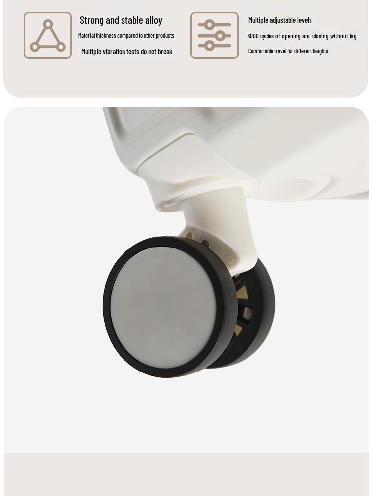 24-Inch Multifunctional Suitcase with Universal Wheels and New Lock System