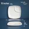 White Melamine Divided Dinner Plates & Sets