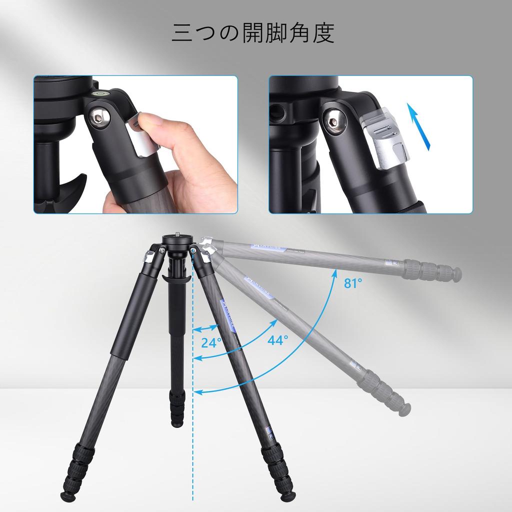 ARTCISE Легкая карбоновая чаша Компактная дорожная камера из углеродного волокна Видео 4-х уровневая гайка с фиксатором Подходит для штатива грузоподъемностью 20 кг, трубка 32,5 мм, штатив,