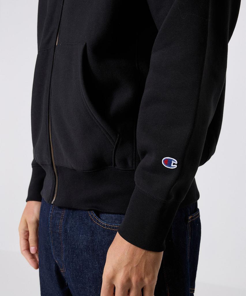 Champion Reverse Weave Loose Fit Fleece Zip-Up Hoodie Black