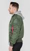 Зимняя куртка Alpha Industries MA-1 D-Tec Hood Bomber Jacket (183110) sage green (183110-001)