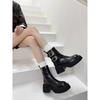 European Station 2024 Autumn and Winter New Thick-soled Fleece Warm Short Boots Premium Belt Buckle Martin Boots Women