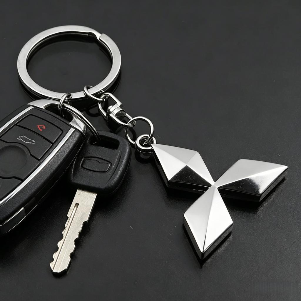 Durable Auto Keyring Zinc Alloy Pendant Car Accessories for Mitsubishi Pajero Montero Lancer EX ASX Outlander L200