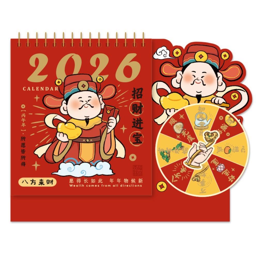 Traditional Desktop Calendar Cartoon Chinese Style Calendar Flip Calendar  Birthday Gifts
