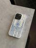 Сине-белый буддийский текст Чехол для телефона iPhone 17 16 15 14 13 12 11 Air Pro Max XS XR XSMax 7 8 Plus Глянцевый Жесткий Поликарбонатный Чехол