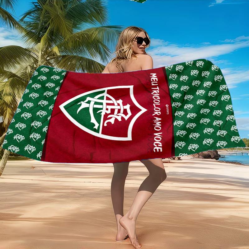 Flumi-nense Crest Wings Printed Microfiber Beach Towel, Soft And Absorbent, Quick-Dry, Ideal for Summer Travel, Beach Essential, Swimming Pool