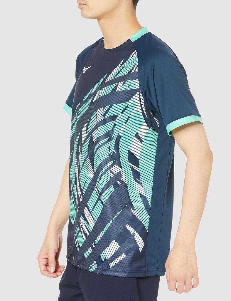 Теннисная одежда Игровая рубашка Пот Впитывающая Быстросохнущая Dynamotion Fit Бадминтон 62JA2502 Платье Темно-синее S [Mizuno]