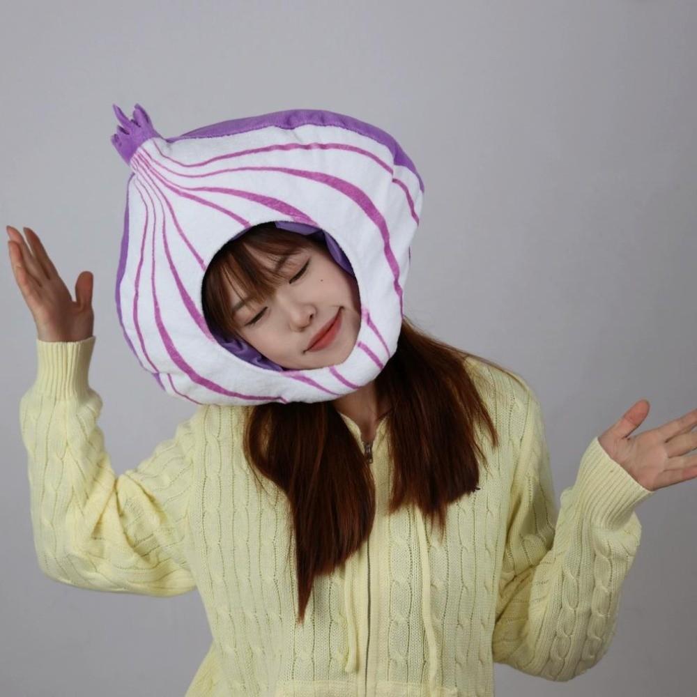 Creative Fruit and Vegetable Hat Playful Pullover Cap Lemon Nutrition Month Hat  Kids Adults