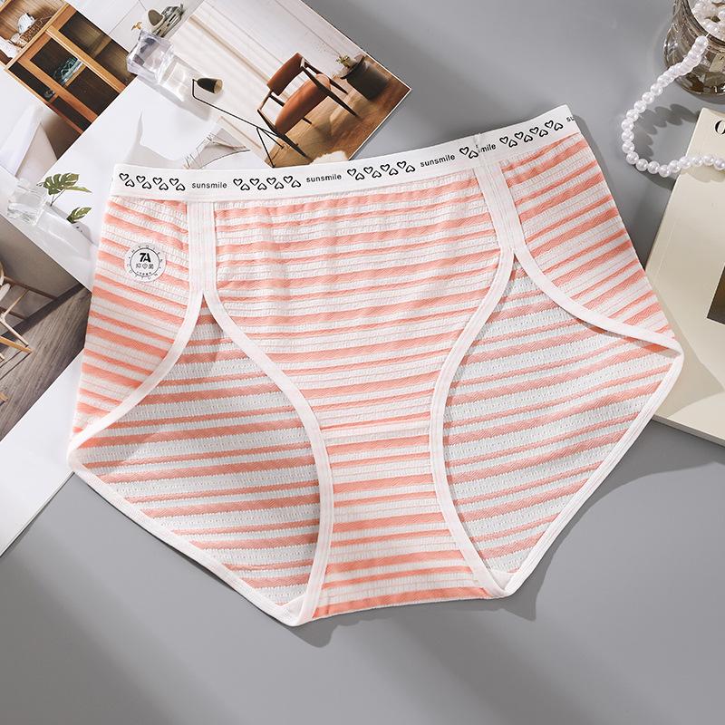 Plus Size Female Pure Cotton Anti Bacterial Crotch High Split Anti Hip Briefs