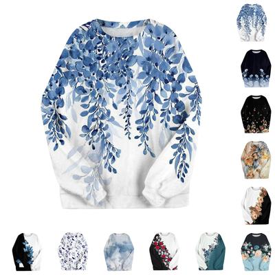 Женская мода зимняя повседневная женская пижама с цветочным принтом