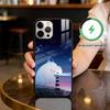 Cartoon Art Lighthouse Magnetic For Magsafe Wireless Charging Phone Case For iPhone17,16,15,14,13,12,11 Plus,Pro Max