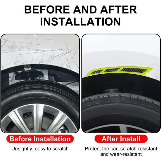 1 Pair Car Anti-collision Warning Fender Protector Adhesive Self Car Fender Wheel Eyebrow Guard Vehicle