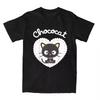 Chococat Sweet Valentine для мужчин и женщин футболки крутые футболки с коротким рукавом и круглым вырезом футболки из чистого хлопка праздничная одежда