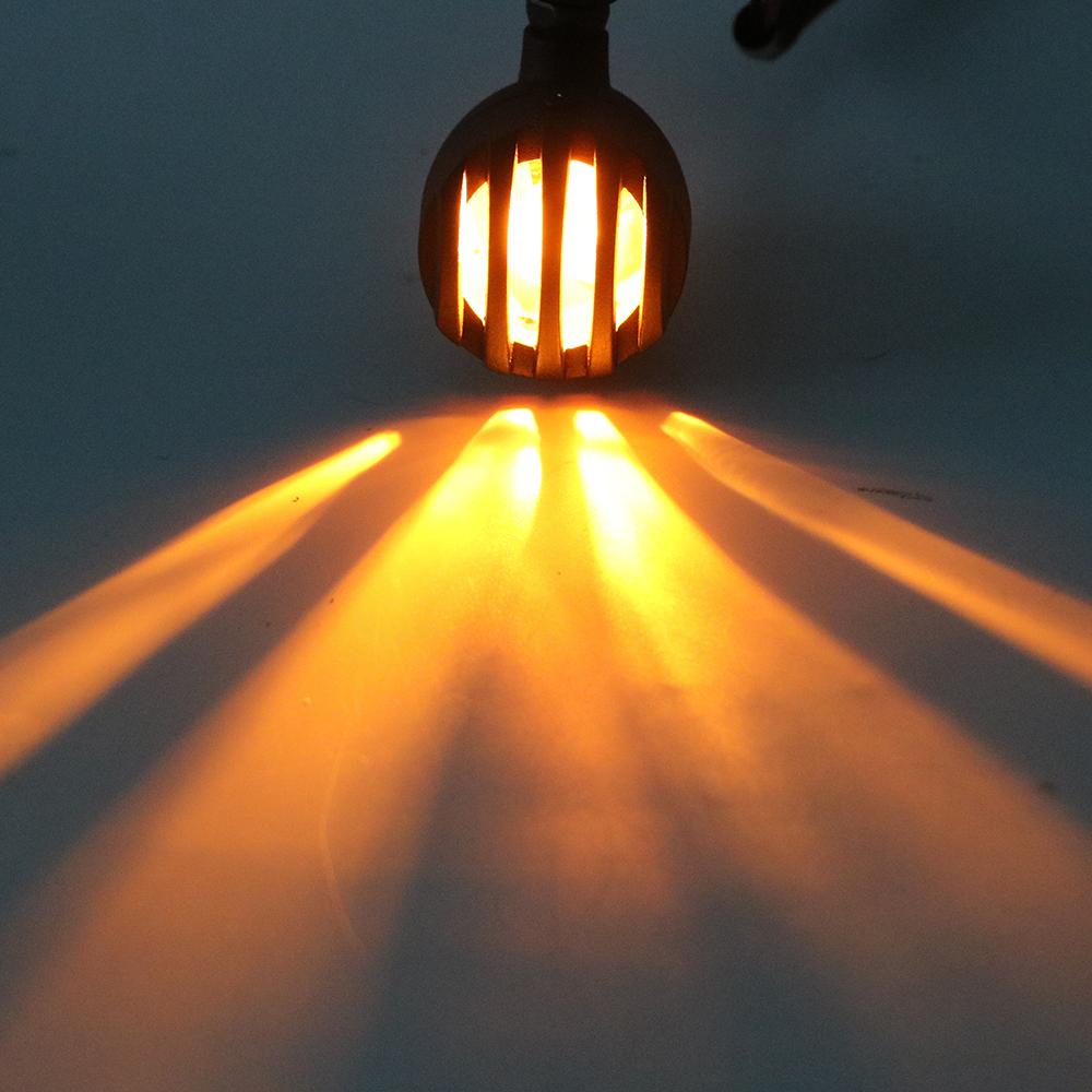 Halogen Turn Signal Flasher Indicator 2Pcs For Honda for Suzuki for Cafe Racer Motorcycle Metal Blinker Light