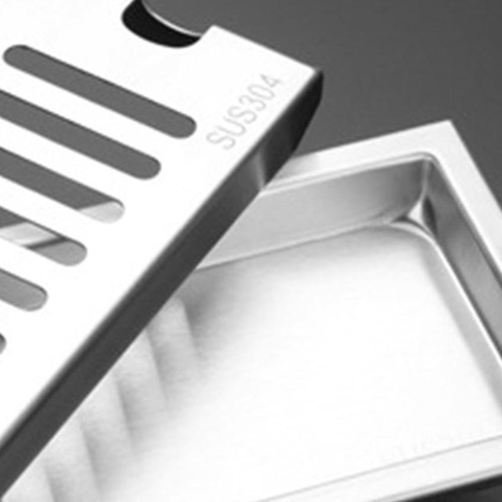 Rectangle Shape Floor Drain SUS304 Stainless Steel Shower Floor Drain Practical Shower Drain Home