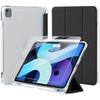 Case for iPad Air 4/5 - Black Silicone Protection - Tempered Glass - Reinforced Corners - Stylus Holder