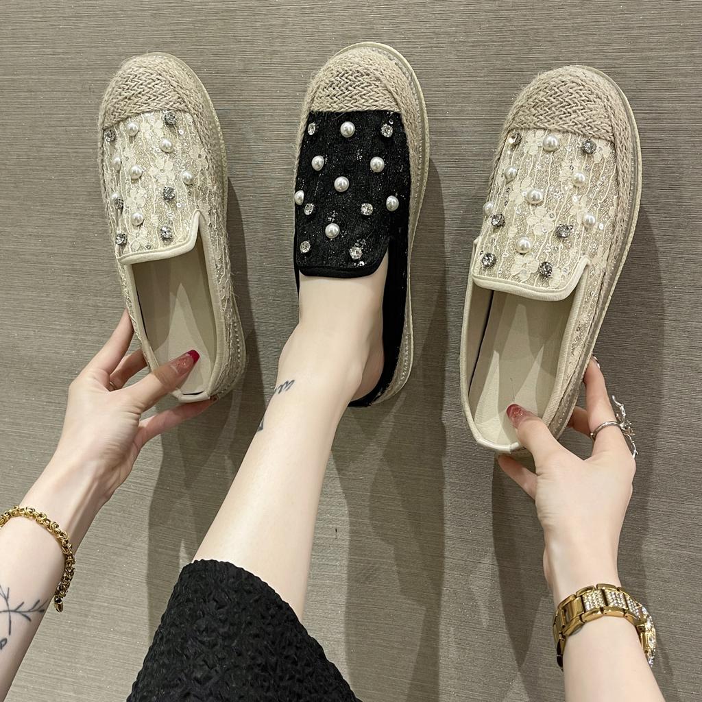 2025 Европейские продукты пользуются популярностью, полуторные и однопедальные, тапочки баотоу, женская летняя одежда, повседневная и универсальная обувь для беременных, рыбацкая обувь