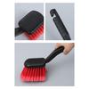 Автомобильная щетка для чистки шин с красной щетиной и черной ручкой, моющие инструменты для автодетейлинга, чистка мотоциклов
