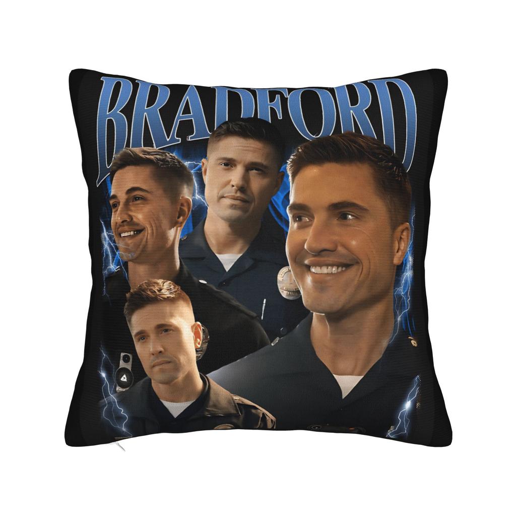 Tim Bradford Pillow Cover  Funny Pillow Case For Living Room Chair Square Cushion Cover Birthday Present